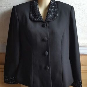 Donna Ricco women’s jacket soirée black petit 6p